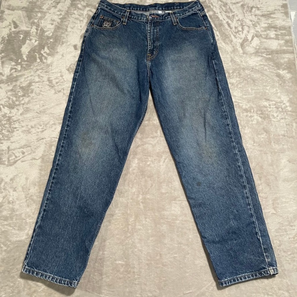 Cinch Jeans Mens 35x32 Blue Denim Black‎ Label Western Rodeo Cowboy Pants